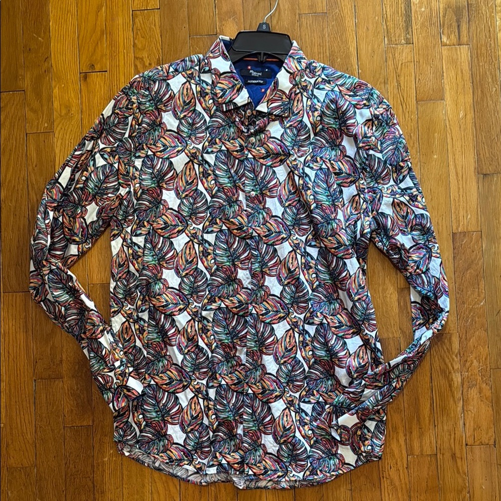 Men's Multicolor Leaf Print Shirt